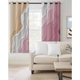 thumbnail image 2 of Pink Coastal Beach Blackout Curtains, Light Blocking Print Window Curtains, Country Romantic Simple Sea Waves Thermal Insulated Window Drapes for Living Room Kitchen Cafe 2 Panels, 84"W x 84"L, 2 of 9