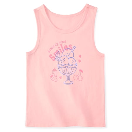 Garanimals Newborn, Baby & Toddler Girl Cotton Graphic Tank Top, Sizes 0-6T