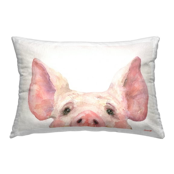 Stupell Industries Cute Piglet Face Decorative Printed Throw Pillow Design by GeorgeDyachenkoArt