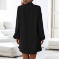 thumbnail image 4 of Lmnyox Shirt Mini Dress for Women Long Sleeve Button Down Short Dress Lightweight Loose Casual Dress, 4 of 7