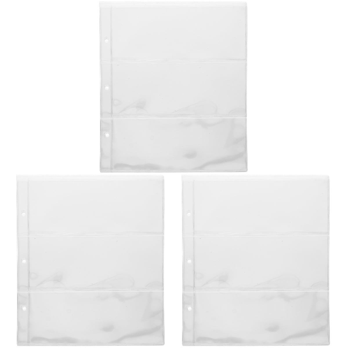Masteelf 3pcs 1 Bag of Transparent Bill Money Bags Banknotes Holders Commemorative Banknote Sleeve Bags