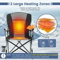 thumbnail image 3 of Honeilife Camping Chairs, Portable Heated Folding Chairs for Outdoor Sports, Heavy Duty Lawn Chairs for Adults Support 400lbs, Heated Camp Chair with Cup Holder,Grey(2 Battery Pack Required), 3 of 7