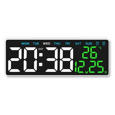 Portable LED Digital Clock with Adjustable Brightness Wall Mounted LED Clock for Travel and Business Trip