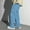 Sky Blue, variant on Women's Drawstring Cargo Sweatpants High Waist Wide Leg Lined Pants with Pockets