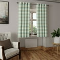 thumbnail image 2 of Ambesonne Geometric Grommet Curtain, Retro Argyle Pattern, 50" x 63", Beige Teal, 2 of 6