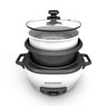 BLACK+DECKER 6Cup Electric Rice Cooker and Food Steamer with Automatic