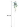 thumbnail image 2 of Baby's Breath Dark Blue Artificial Flowers 3 Branches 8 Pcs Real Touch for Wedding Party Home Decoration, 2 of 6