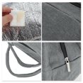 thumbnail image 4 of Unique Bargains Reusable Insulated Lunch Bag with Zip Closure Gray 219 oz, 4 of 7