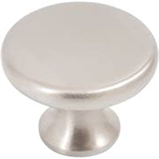 Pomo de armario Stone Harbor Telluride, níquel satinado, 3,8 cm