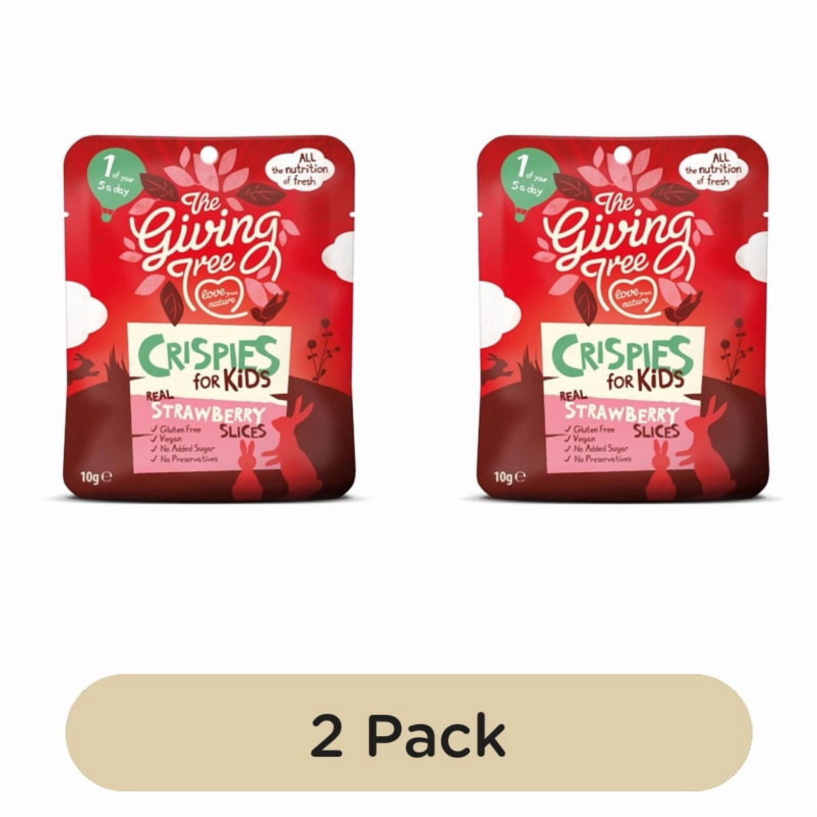 Giving Tree Freeze Dried Strawberry Crispies for Kids 10g, British Import (Pack of 2)