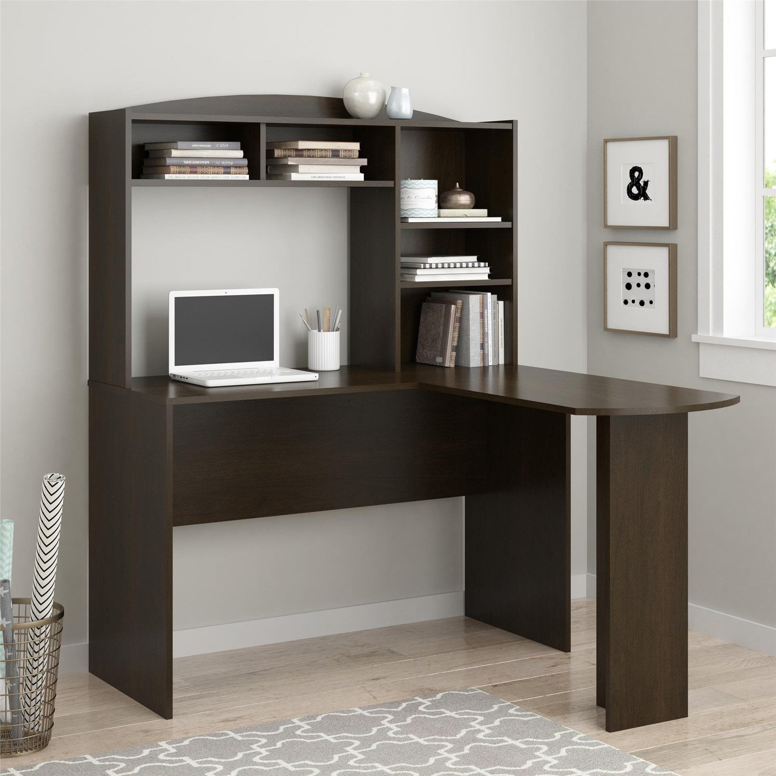 Altra Furniture Sutton L Shaped Desk With Hutch Com