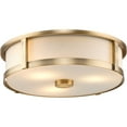 thumbnail image 5 of Gilliam Collection Three-Light Vintage Brass New Traditional Flush Mount, 5 of 9
