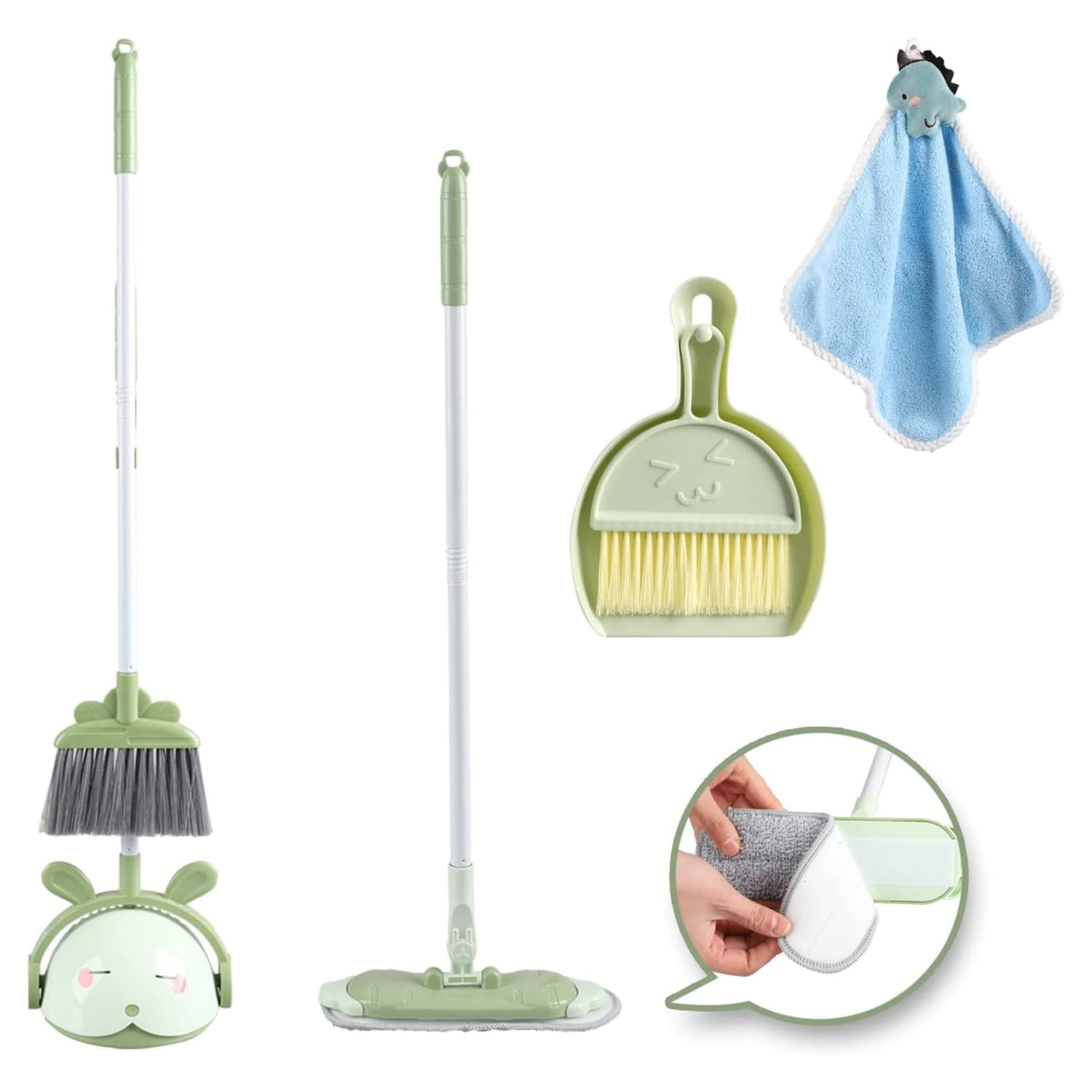 Midoneat Kids Toy Cleaning Set, Child Broom and Dustpan Set for Toddler