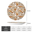 thumbnail image 2 of Balery Autumn Fox with Brown Plants Print Bone China Decorative Plate Ceramic Dinner Plates Art Crafts with Display Stand-7in, 2 of 6