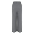 thumbnail image 6 of CHWGFWL Work Pants for Women 2024 Women's Solid Color Pleated Process Versatile Slimming Temperament Commuting High Waist Business Casual Trousers With Pockets (Silver,S), 6 of 6