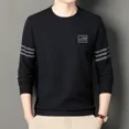 thumbnail image 3 of Sudaderas para hombre, cuello redondo, sin capucha, ropa para hombre, jersey, top sencillo, cuello redondo, camiseta blanca, estilo coreano de otoño, ofertas, 3 of 4