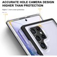 thumbnail image 5 of Case for Samsung Galaxy S22 Ultra, Slim Thin Soft TPU Bumper & Hard PC Transparent Back Shockproof Scratch Resistant Protective Phone Case for Samsung Galaxy S22 Ultra (Black), 5 of 15