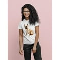 thumbnail image 2 of French Bulldog Sitting T-Shirt Women -SPIdeals Designs, Female 3X-Large, 2 of 4
