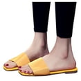 thumbnail image 3 of Anuirheih Slip on Sandals Women,Women Beach Breathable Color Sandals Home Slipper Flip-Flops Flat Shoes(Yellow), 3 of 6