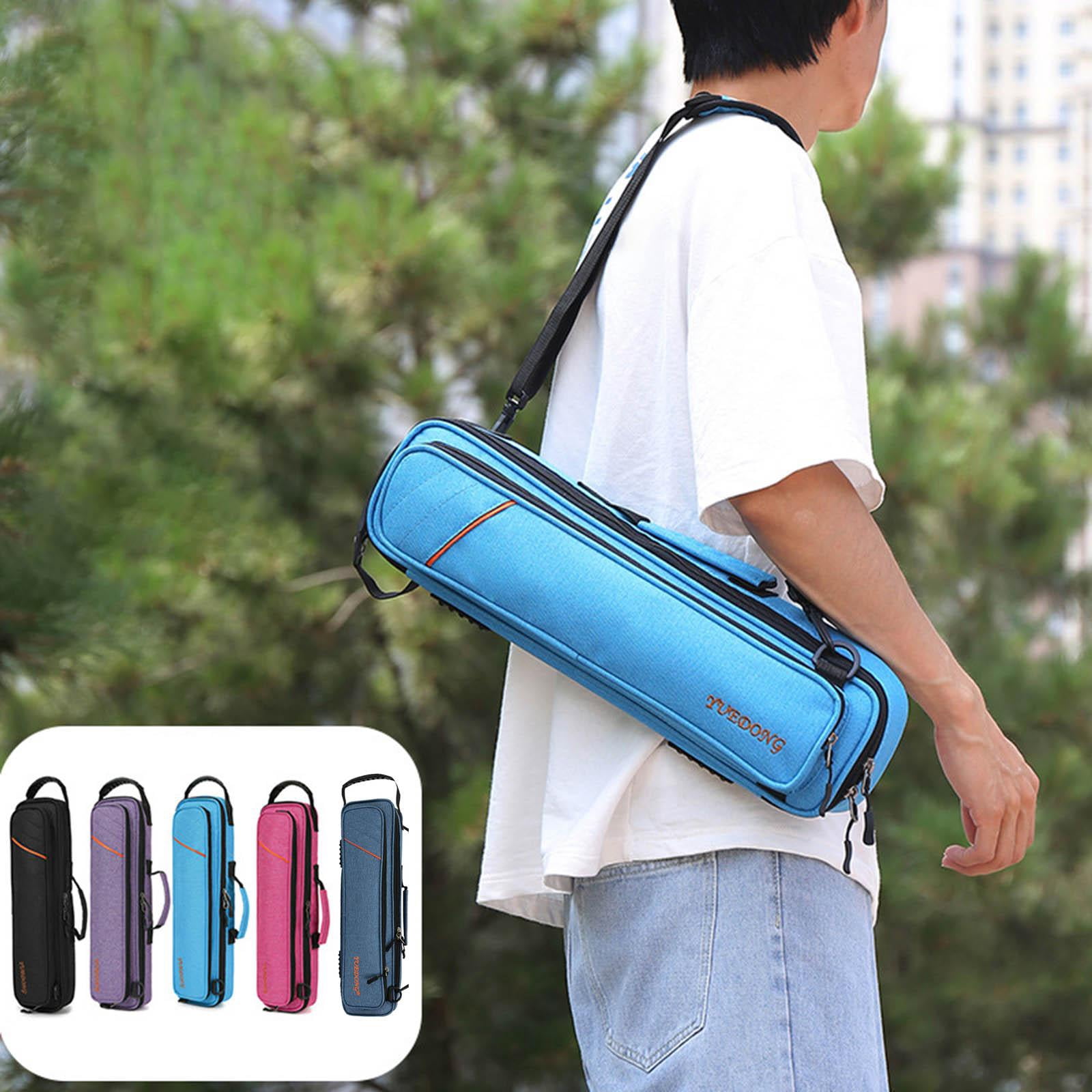 LeeQinersw Flute Bag Backpack Durable Flute Accessories Soft Instrument Bag Flute Bag Flute Blue