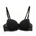 thumbnail image 1 of Women Push Up Bra Demi Cup Padded Underwire Supportive Bras Lace Everyday Comfort, 1 of 2