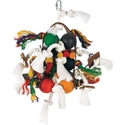 Living World Junglewood Rope & Tambourine Bird Toy Large - 14.5 High - (Assorted Colors)