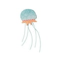 thumbnail image 4 of Estilo marino BLESIY Medusas Decoración Colgante Acuario Tema Colgante Decoración de pared Escultura de pared Arte para galería Entrada Comedor Hogar Azul claro, 4 of 8