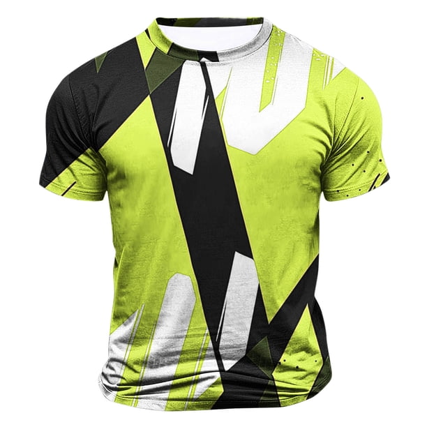 Tops para hombre, blusas y camisas de cuello redondo y manga corta para hombre, blusas casuales de moda para hombre, blusas deportivas de cuello redondo y manga corta, blusas de poliéster para hombre