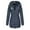 Navy, variant on Women's Winter Warm Coat Packable Long Hooded Outwear Vegan Down Parka Jacket Yellow S