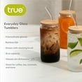 thumbnail image 2 of True Everyday Glass Cups for Cocktails, Iced Coffee, Beer, Juice, Set of 4, 2 of 8