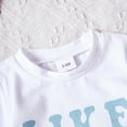thumbnail image 5 of peqiut Baby Toddler Boys Shorts CLothes Set 3 6 12 18 24 Months 2T 3T Short Sleeve Letter Print T-shirt with Elastic Waist Shorts Summer Outfit, 5 of 6