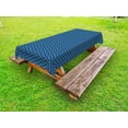 thumbnail image 1 of Navy Blue Outdoor Tablecloth, Horizontal Zigzags Chevron Pattern in Conrtasting Colors Geometrical, Decorative Washable Fabric Picnic Table Cloth, 58 X 84 Inches,Dark Blue Baby Blue, by Ambesonne, 1 of 2