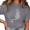 3-Gray, variant on Giffimy Women's Grey Sitting Leopard Looking Back Graphic Short Sleeve T-Shirt Soft Cotton Crewneck Top