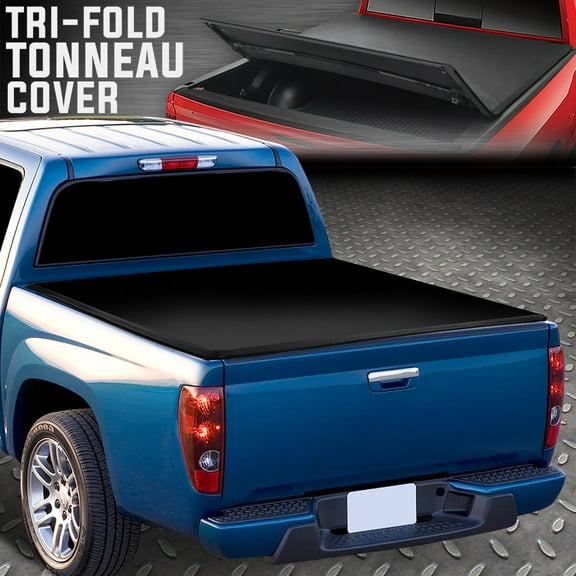 FOR 04-12 CHEVY COLORADO GMC CANYON FLEETSIDE 6' BED TRI-FOLD SOFT TONNEAU COVER