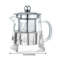 thumbnail image 3 of Clearance Sale! Leott Glass Teapot with Infuser/Removable Steel Strainer Tea Maker 750Ml Kettle for Loose Tea, Cup, Household Teapot, 1*Water Cup, 3 of 5