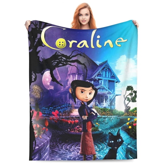 Coraline Flannel Blanket Funny Ultra-Soft Micro Warm Throw Blanket Fleece Blanket Interesting Gift 40"X30"