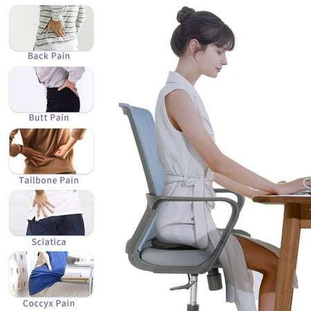 

Orthopedic Gel Office Car Chair Seat Cushion Back Support Coccyx Sciatica Pain