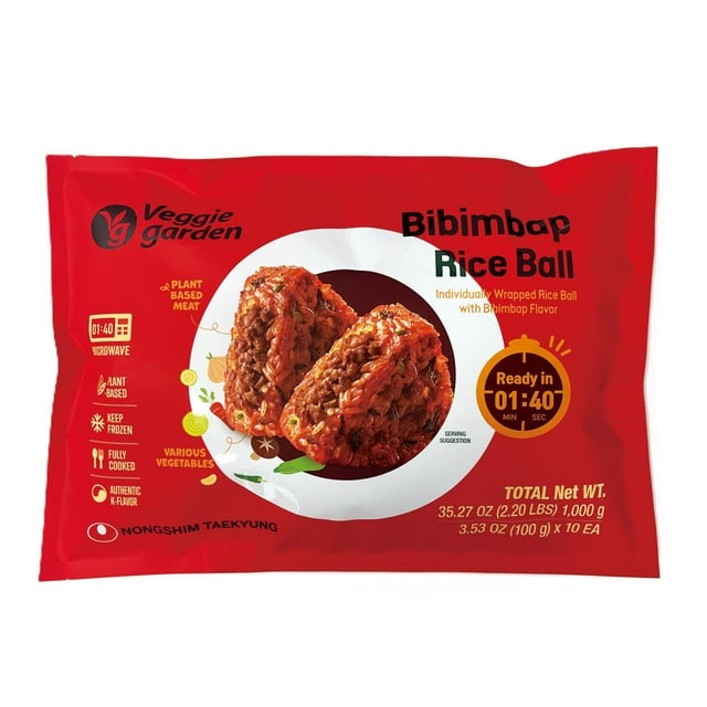 Nongshim Taekyung Bibimbap Rice Balls, Frozen, 10 ct.