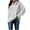 White, variant on AOOCHASLIY 2023 Womens Sweater Fashion Women Casual V-Neck Long Sleeve Sweater Blouse Pullver Tops