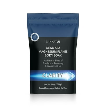Pure Dead Sea Magnesium Flakes Clarity Soak – Relaxing & Replenishing 14oz Bath Soak – Infused with Infused with Natural Oils for Muscle Recovery & Skin Hydration