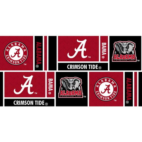UNIVERSITY OF ALABAMA CRIMSON TIDE ALL SPORT DESIGN 100/% COTTON 1 YARD PIECE