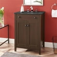 thumbnail image 2 of Modway Nantucket Modern Wood/Ceramic Bathroom Vanity in Walnut/White, 2 of 9