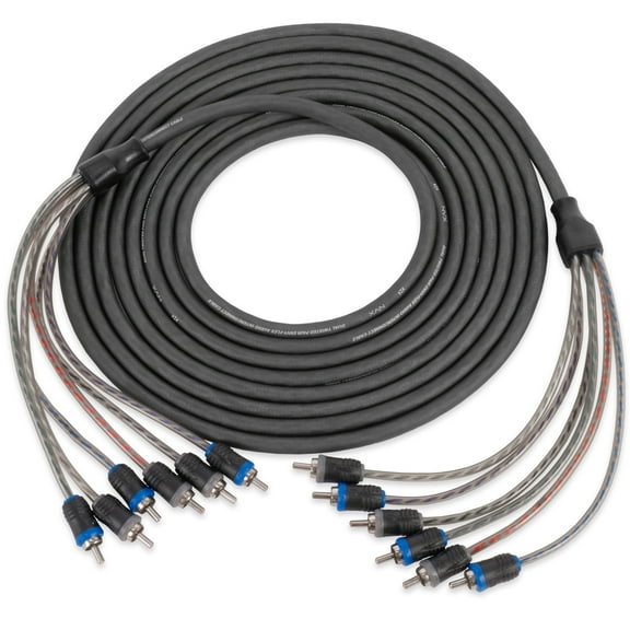 NVX XIV65 Car Audio RCA Audio Interconnect Cable 16 ft 6-Channel OFC Twisted Pair RCA Cable