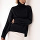 thumbnail image 4 of Suéter de cuello alto para mujer, moda informal, manga larga, cuello alto, suéter para mujer, 4 of 8