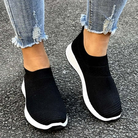 

HIBRO Women Flat Trainer Shoes Leisure Breathable Mesh Outdoor Fitness Running Sport Sneakers Casual Shoes