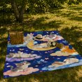 thumbnail image 7 of Dreamy Cats Under Moonlit Stars Watercolor, Peaceful Pet Portrait Pattern, Warm Flannel Blanket for Living Room and Reading Nook, Cat Lovers Friendship Gift, Pet Lover Home Decor, 7 of 7