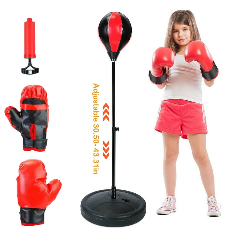 Adult Boxing Standing Punch Ball Set With Gloves