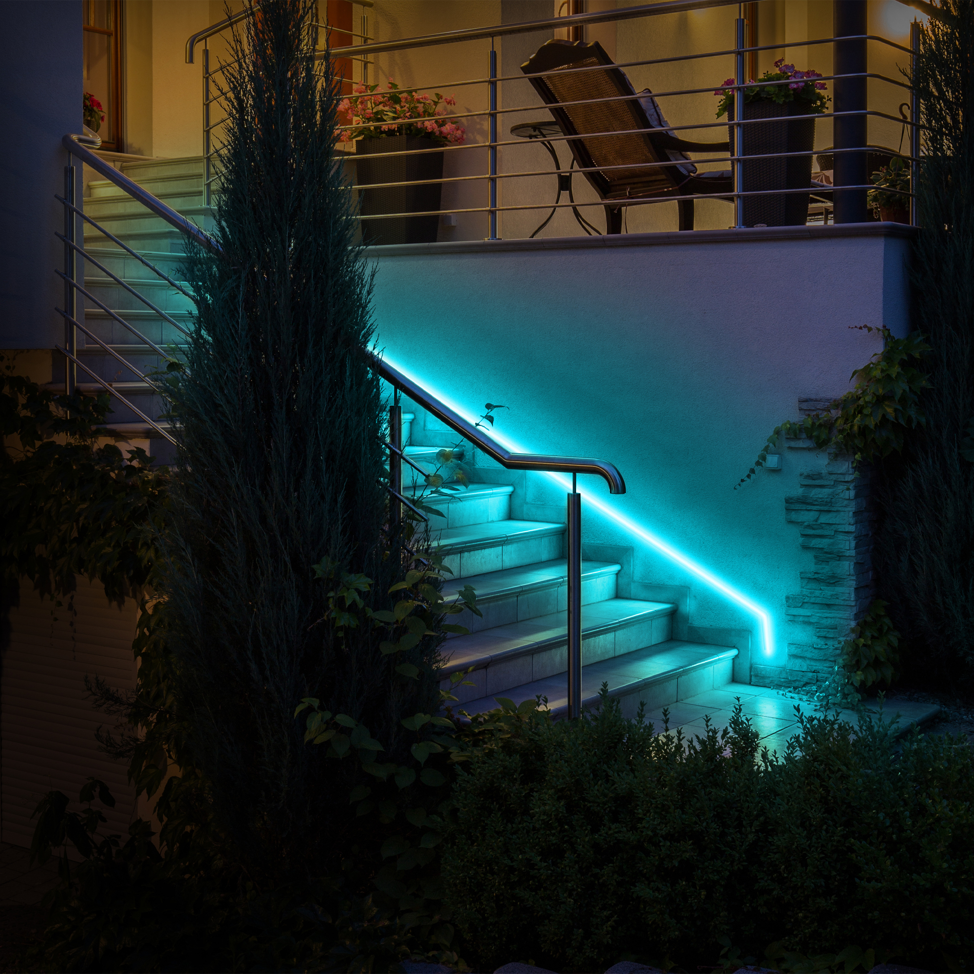 Monster LED 16.4ft Smart Outdoor Multi-Color Neon LED Light Strip, Mobile App, Corded Electric - image 5 of 14