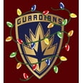 thumbnail image 2 of Junior's Guardians of the Galaxy Holiday Special Christmas Lights Badge  Cowl Neck Sweatshirt Scarlet X Small, 2 of 3