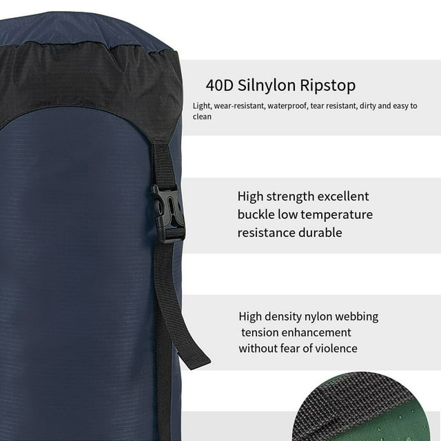 Drawstring Compression Bag Travel Stuff Sack Storage Bags Space Saving Camping Hiking Backpacking Mountaineering Green/S